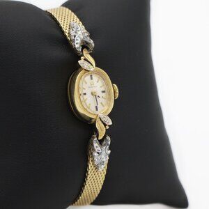 OMEGA 14K Gold Diamond Vintage Watch